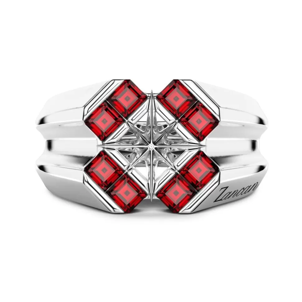 Bague Chevaliere Zancan En Argent Et Spinelles Naturels.^Zancan Gioielli Outlet