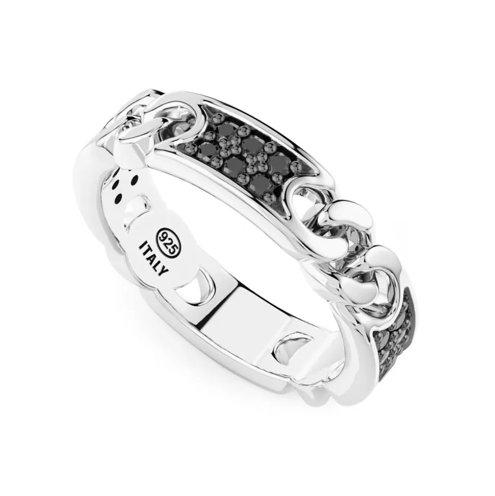 Bague Zancan En Argent Maille Gourmette Avec Pierres Naturelles.^Zancan Gioielli Best Sale