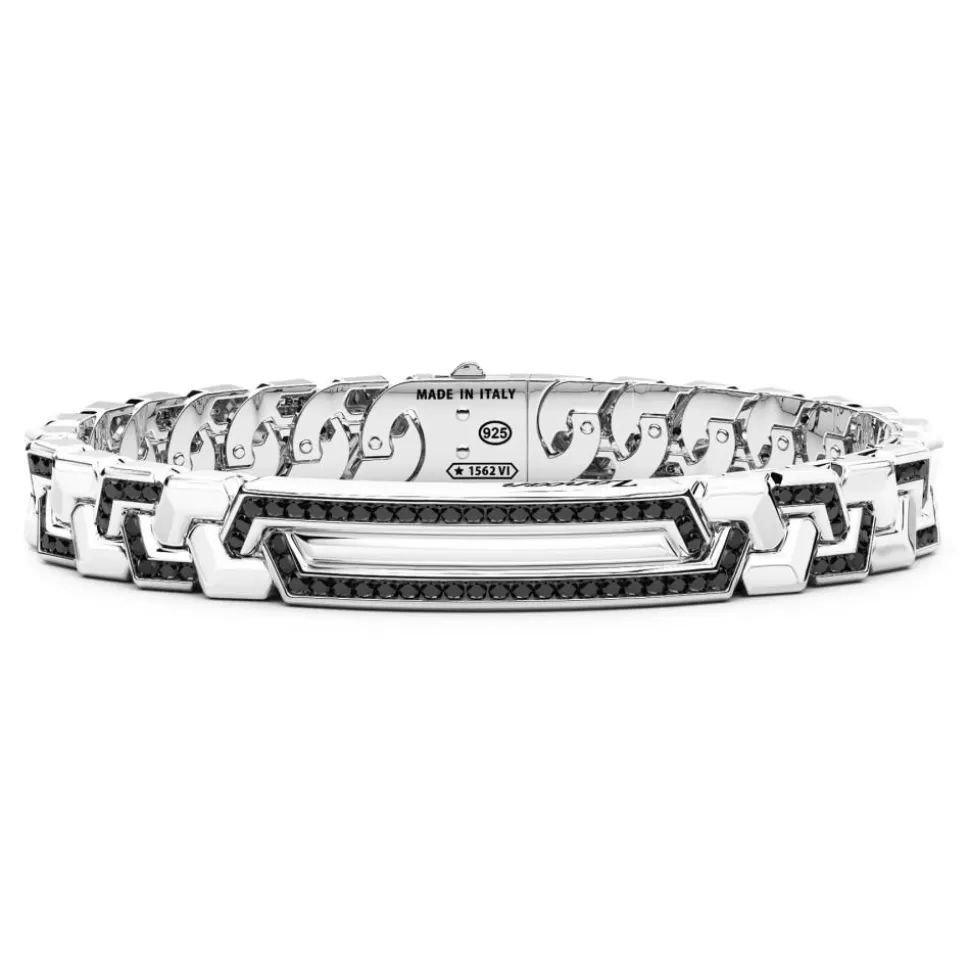 Bracelet Zancan En Argent Avec Pierres Et Plaque Centrale.^Zancan Gioielli Flash Sale