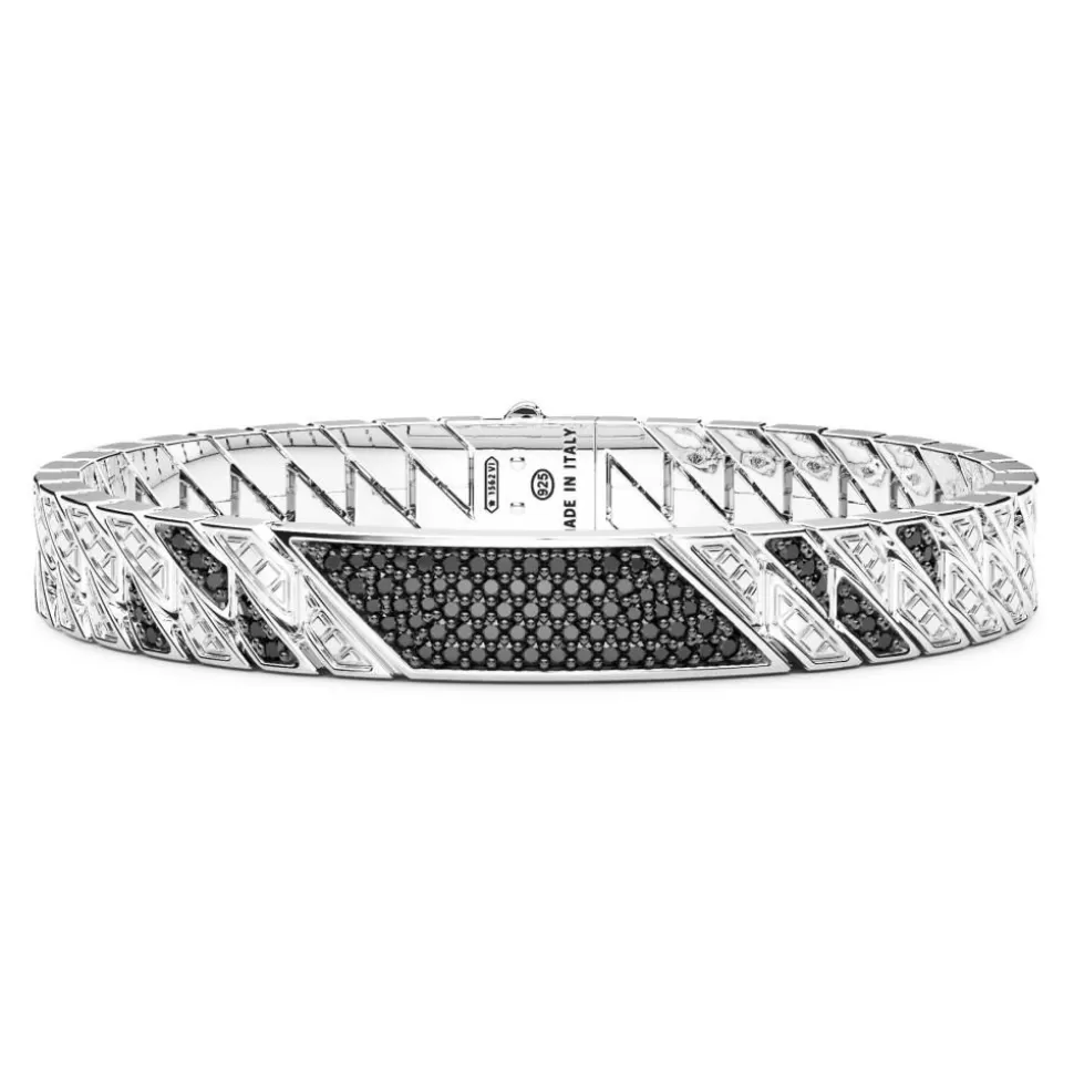 Bracelet Zancan En Argent Avec Pierres Et Plaque Centrale.^Zancan Gioielli Outlet