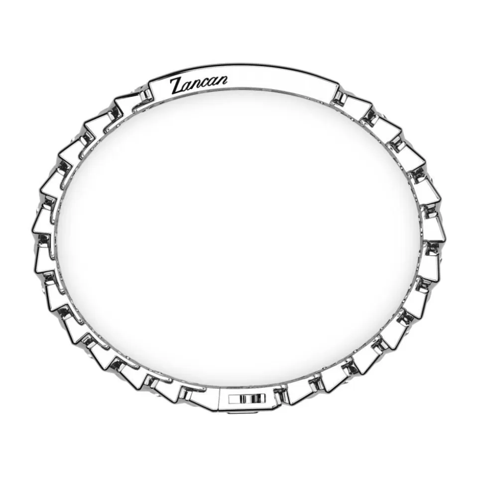 Bracelet Zancan En Argent Avec Pierres Et Plaque Centrale.^Zancan Gioielli Flash Sale