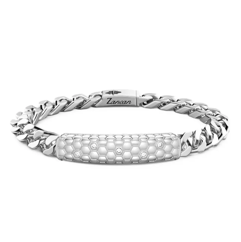 Bracelet Zancan En Argent Avec Plaque Centrale.^Zancan Gioielli Outlet