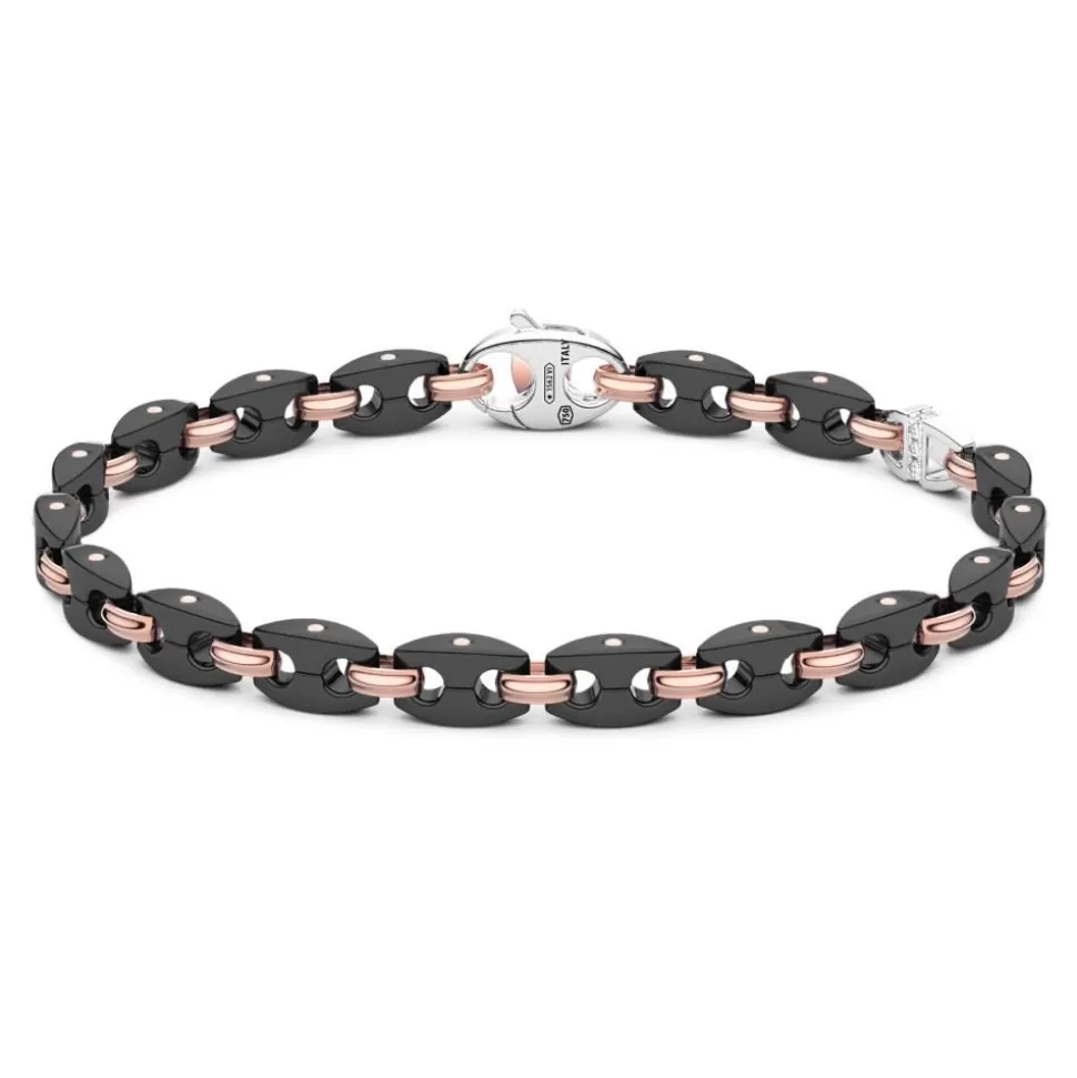 Bracelet Zancan En Or 18Kt Et Ceramique Noire.^Zancan Gioielli Outlet