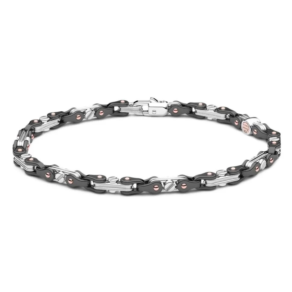 Bracelet Zancan En Or 18Kt Et Ceramique Noire.^Zancan Gioielli New