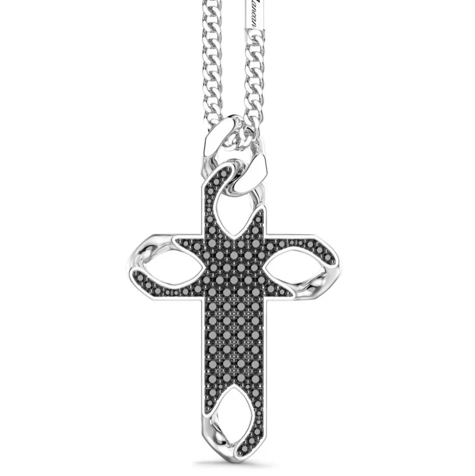 Collier Zancan En Argent Avec Pendentif Croix Et Pierres.^Zancan Gioielli Shop