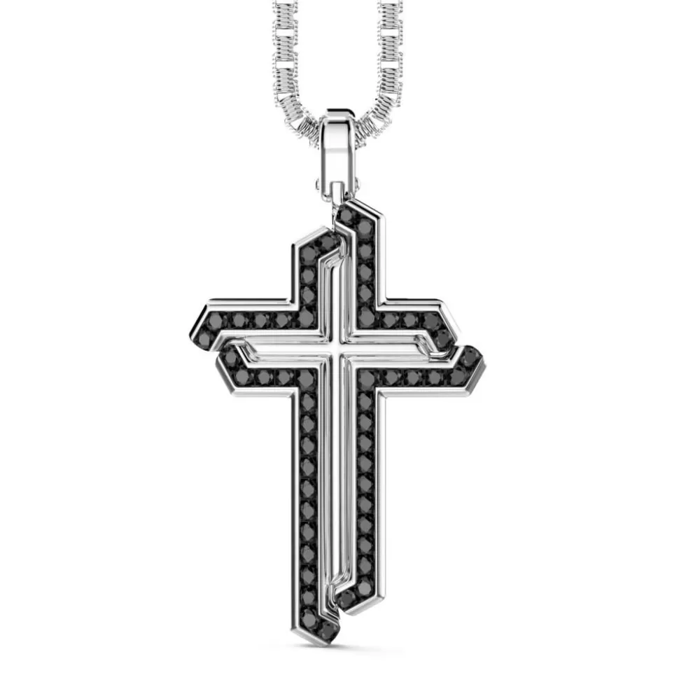 Collier Zancan En Argent Avec Pendentif Croix Et Pierres.^Zancan Gioielli Fashion