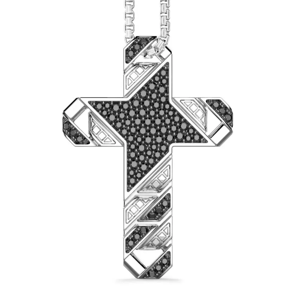 Collier Zancan En Argent Avec Pendentif Croix Et Pierres.^Zancan Gioielli Clearance