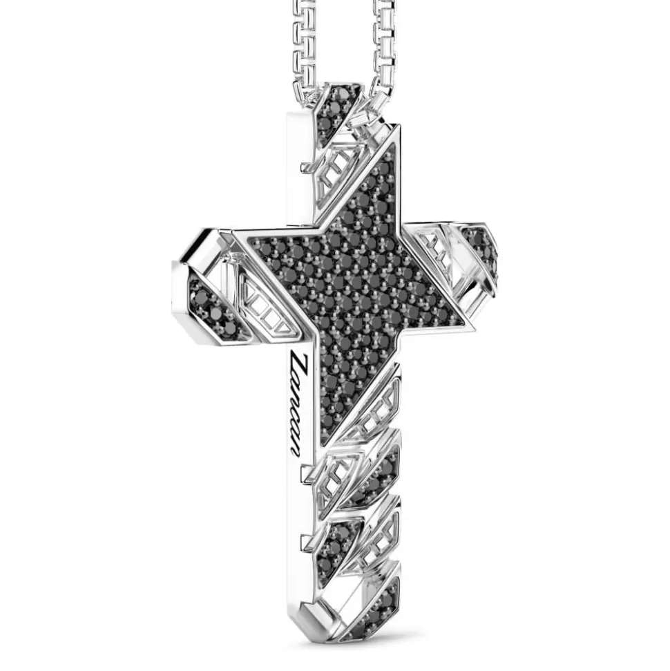 Collier Zancan En Argent Avec Pendentif Croix Et Pierres.^Zancan Gioielli Clearance