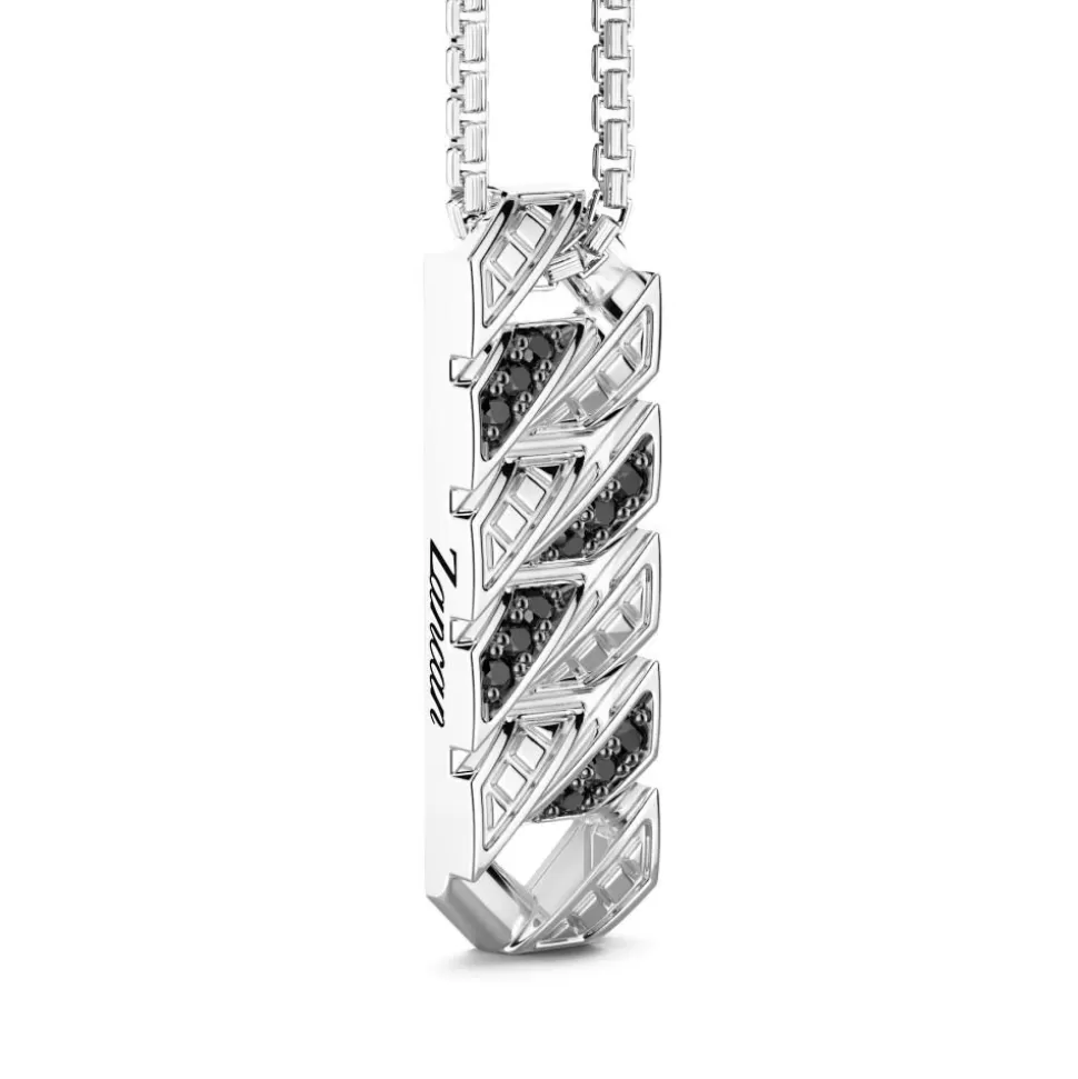 Collier Zancan En Argent Avec Pendentif Plaque Et Pierres.^Zancan Gioielli Flash Sale