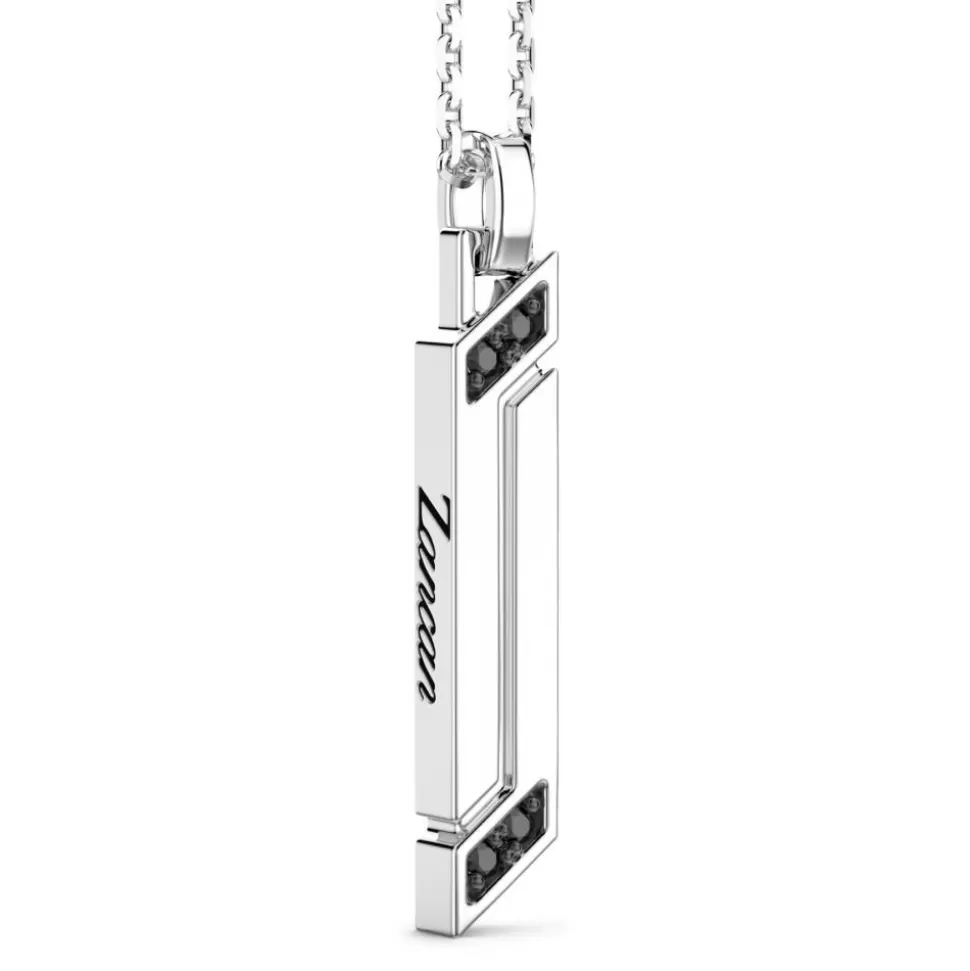 Collier Zancan En Argent Avec Pendentif Plaque Verticale.^Zancan Gioielli Outlet