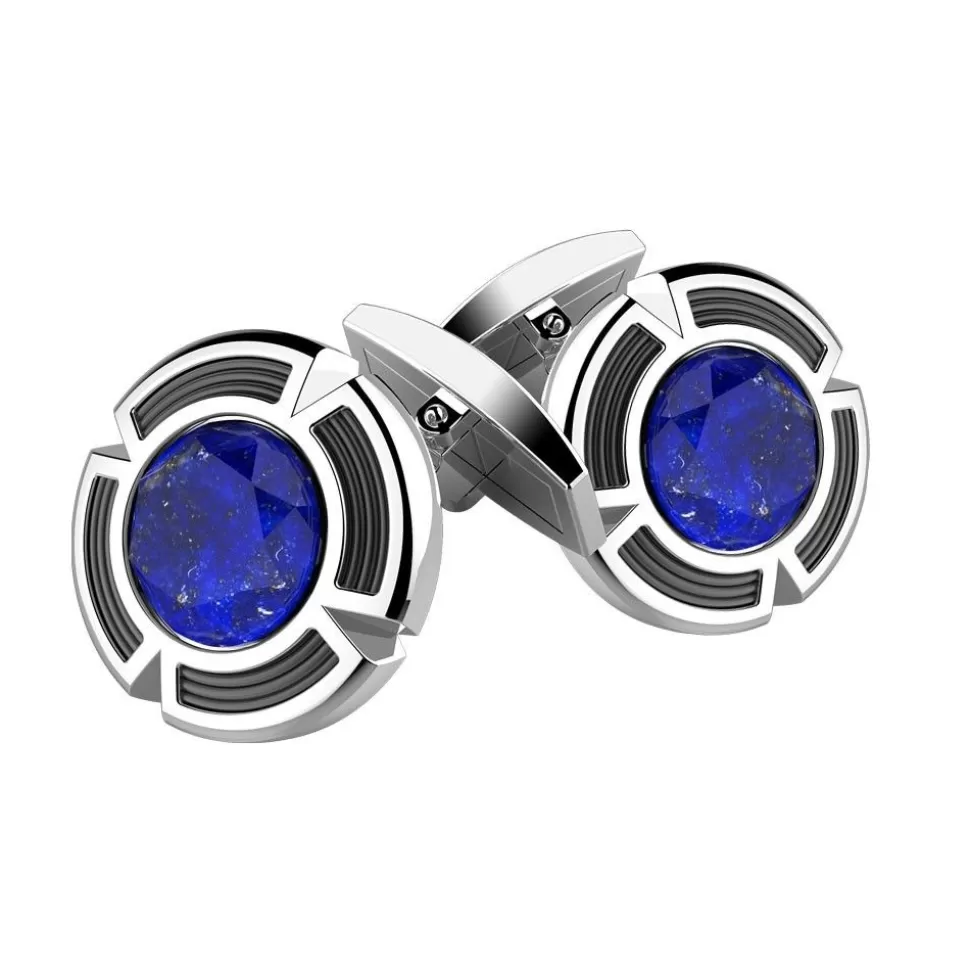 Silver Cufflinks With Lapis Lazuli.^Zancan Gioielli Store