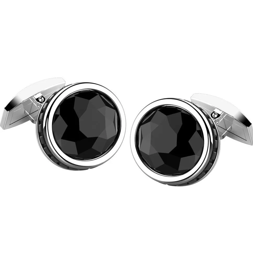 Silver Cufflinks With Onyx^Zancan Gioielli New