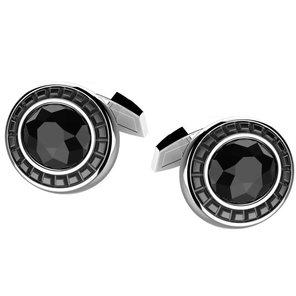 Silver Cufflinks With Onyx Stone^Zancan Gioielli Hot