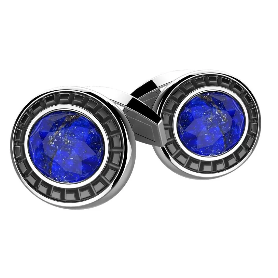 Silver Cufflinks With Oval Lapis Lazuli.^Zancan Gioielli Hot