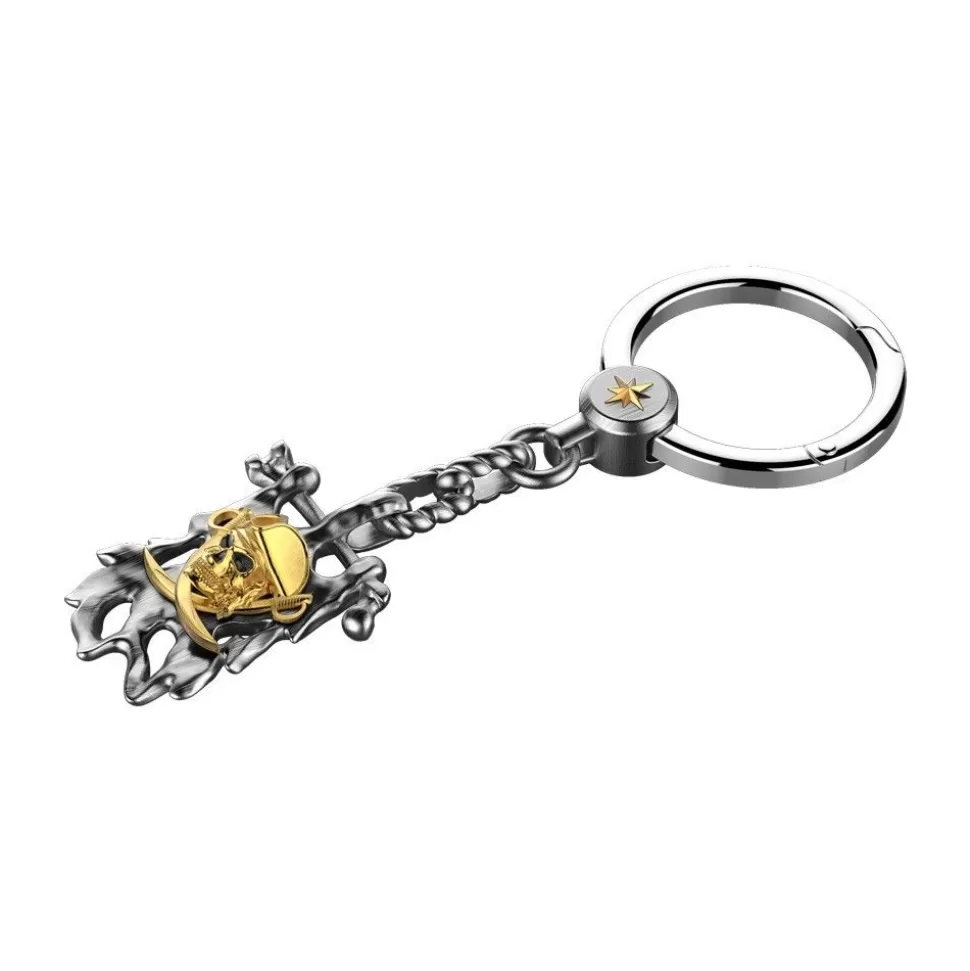 Silver Keychain With Pirate.^Zancan Gioielli Hot