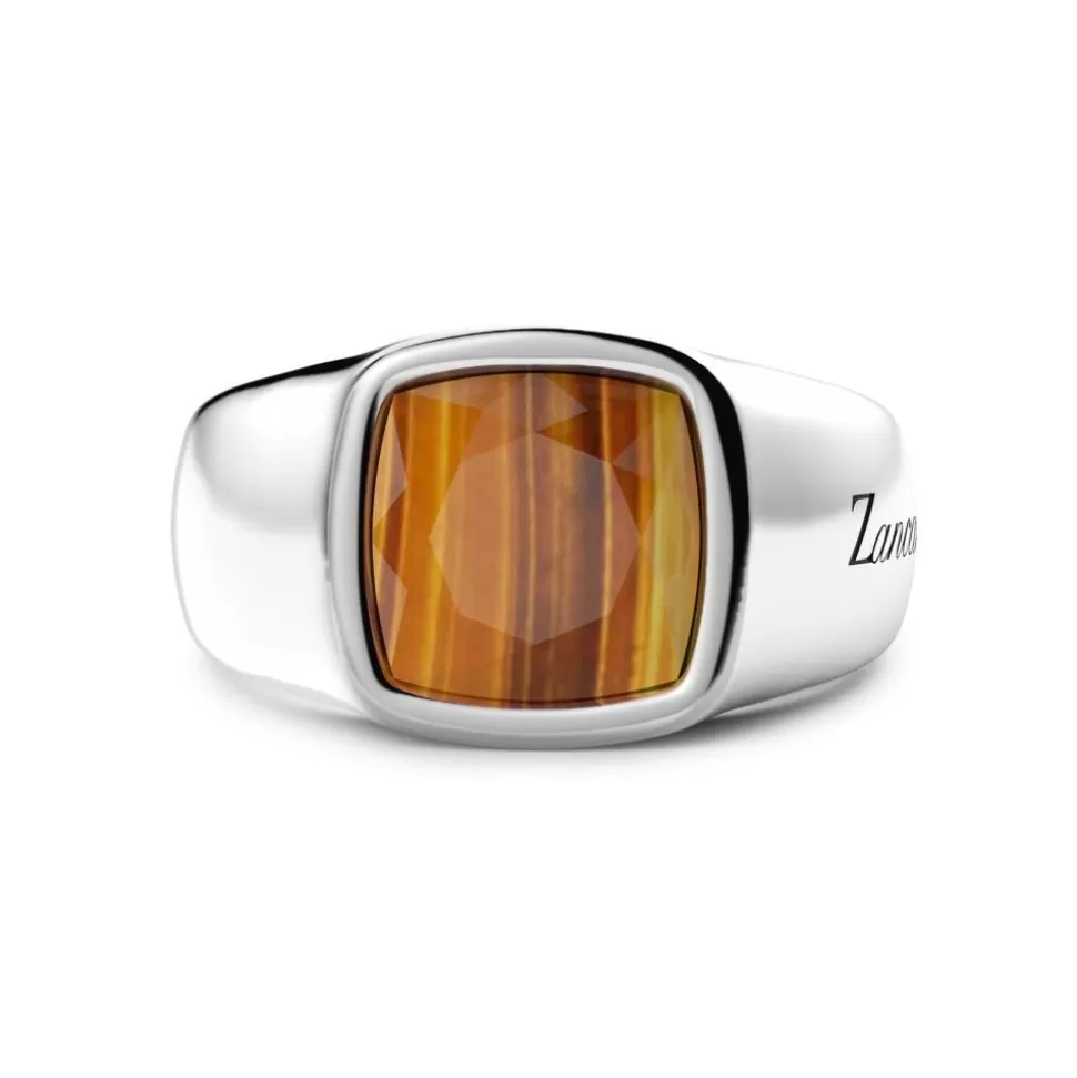 Silver Ring With Tiger'S Eye.^Zancan Gioielli Discount