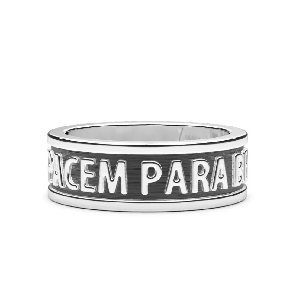 Zancan Banded Silver Ring With Latin Inscription.^Zancan Gioielli Online