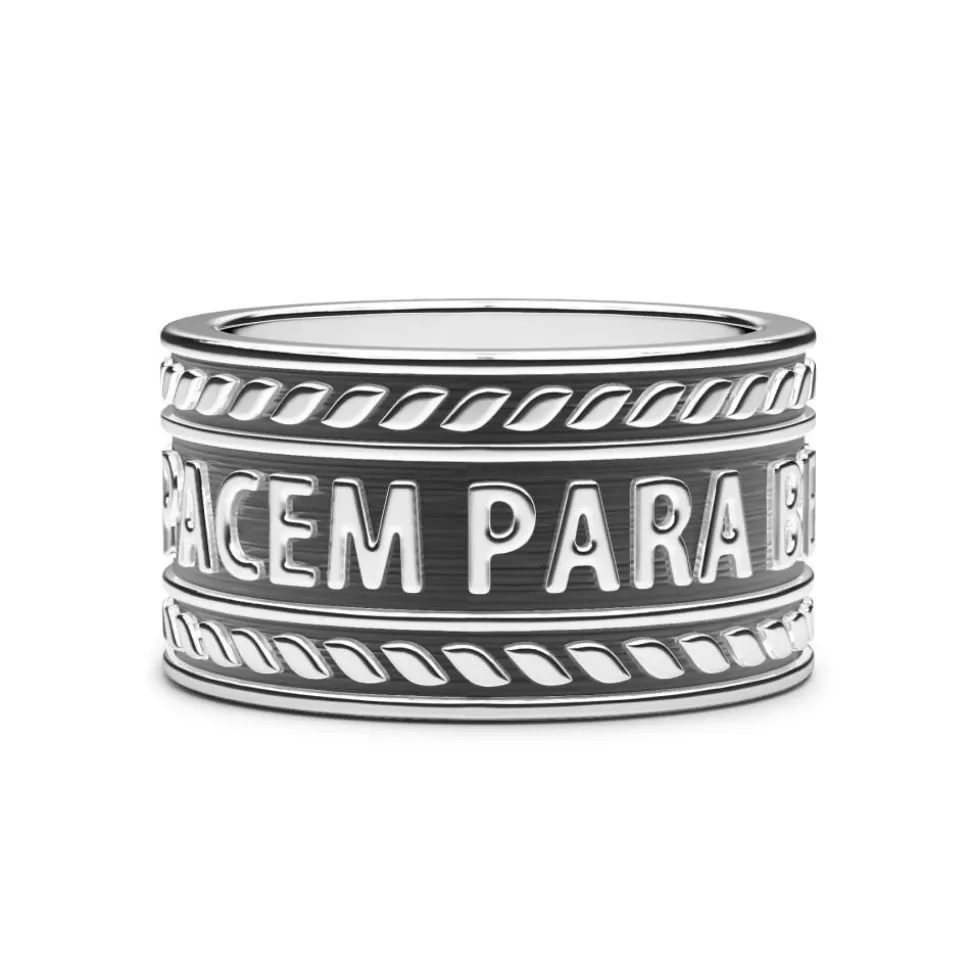 Zancan Banded Silver Ring With Latin Inscription.^Zancan Gioielli Cheap