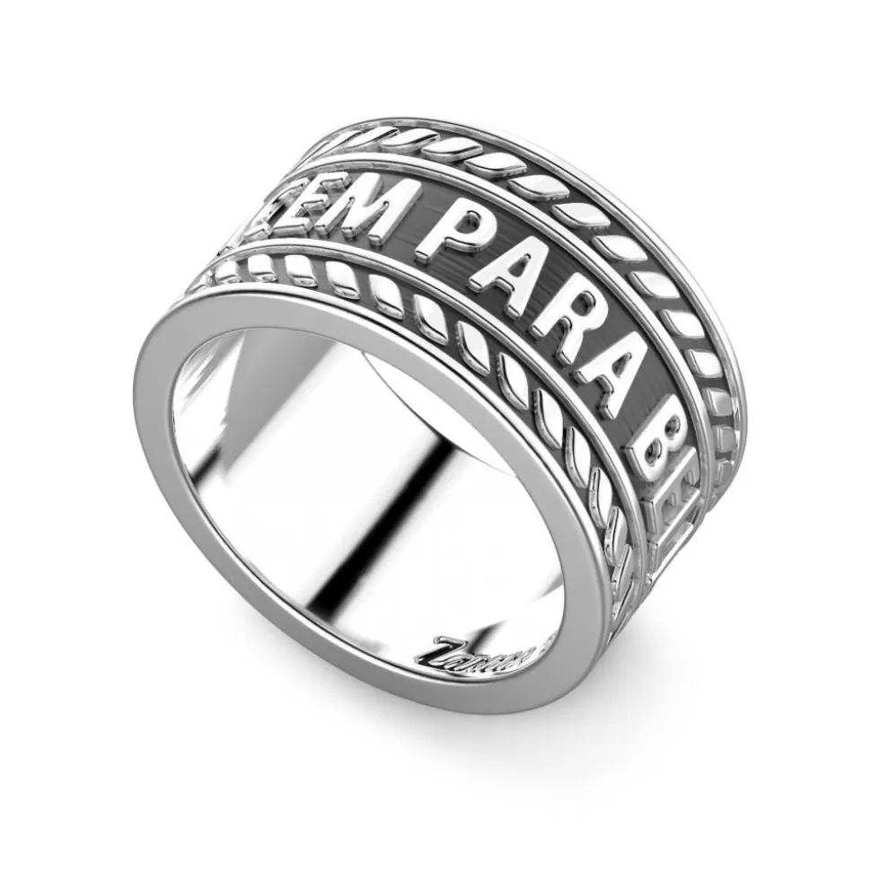 Zancan Banded Silver Ring With Latin Inscription.^Zancan Gioielli Cheap