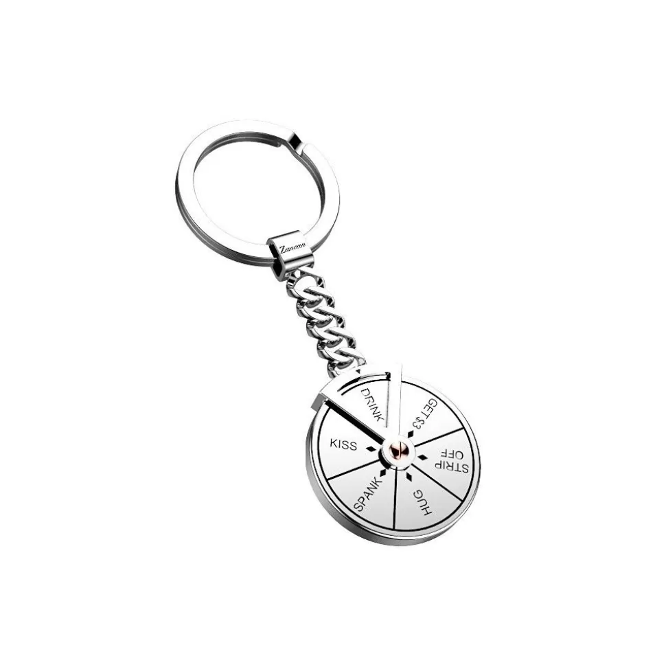 Zancan Black Steel Keychain With Roulette^Zancan Gioielli Store