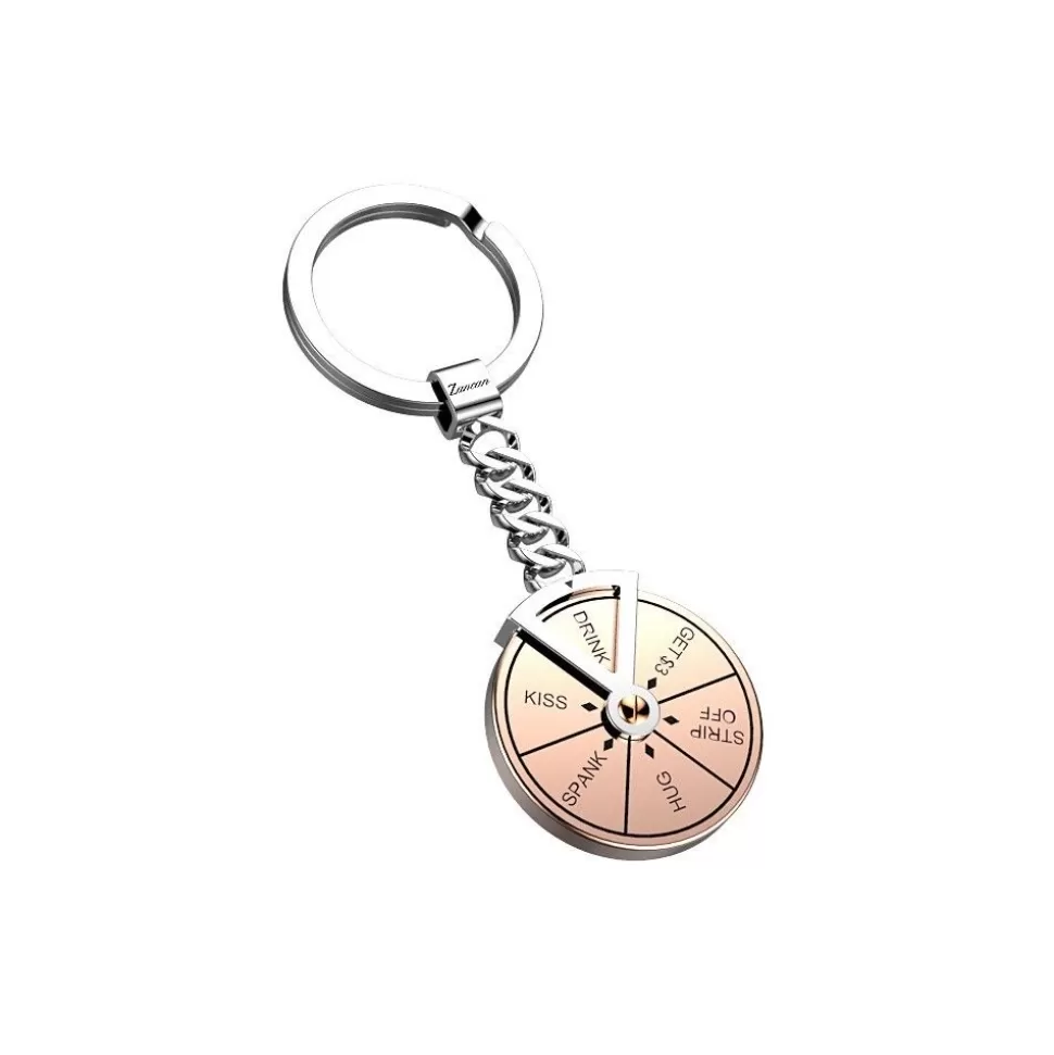 Zancan Black Steel Keychain With Roulette^Zancan Gioielli Clearance