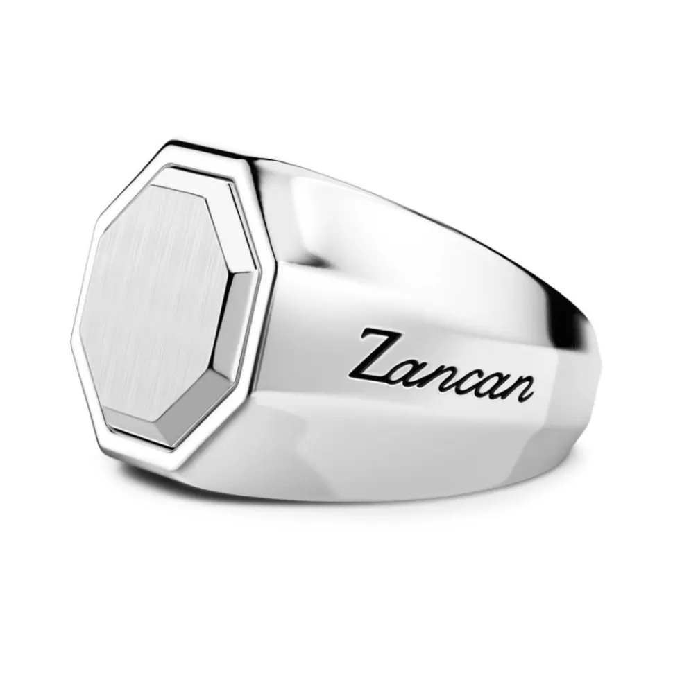 Zancan Blocky Silver Signet Ring.^Zancan Gioielli Flash Sale