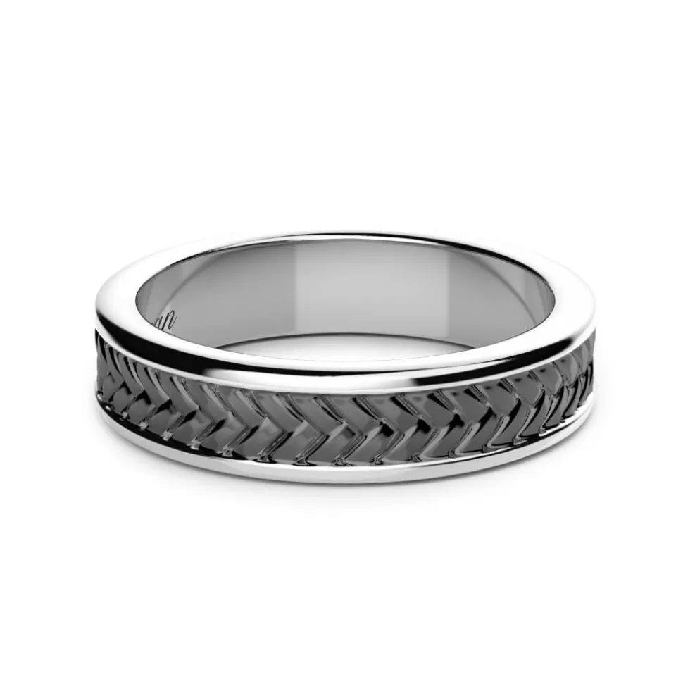 Zancan Burnished Silver Band Ring.^Zancan Gioielli Cheap