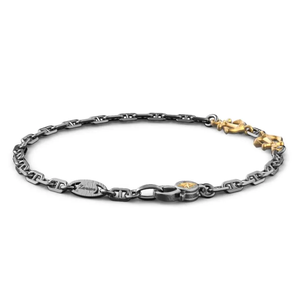 Zancan Burnished Silver Bracelet With Anchor.^Zancan Gioielli Fashion