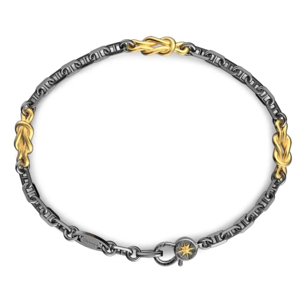 Zancan Burnished Silver Bracelet With Marine Knots.^Zancan Gioielli Sale