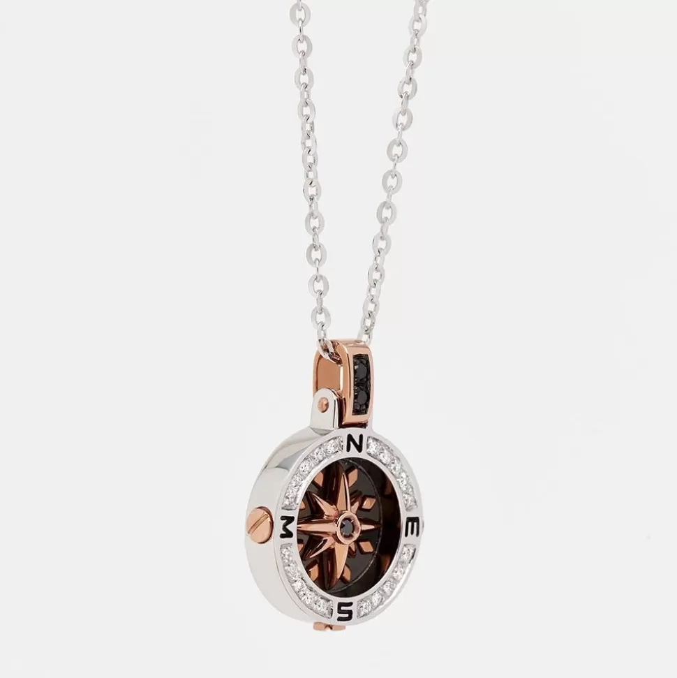 Zancan Gold Necklace With Wind Rose Pendant And Diamonds.^Zancan Gioielli Hot