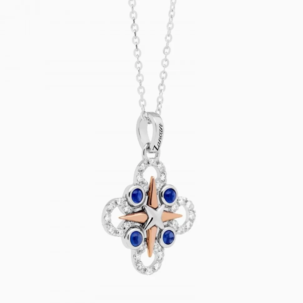 Zancan Gold Necklace With Wind Rose Pendant And Diamonds.^Zancan Gioielli Flash Sale