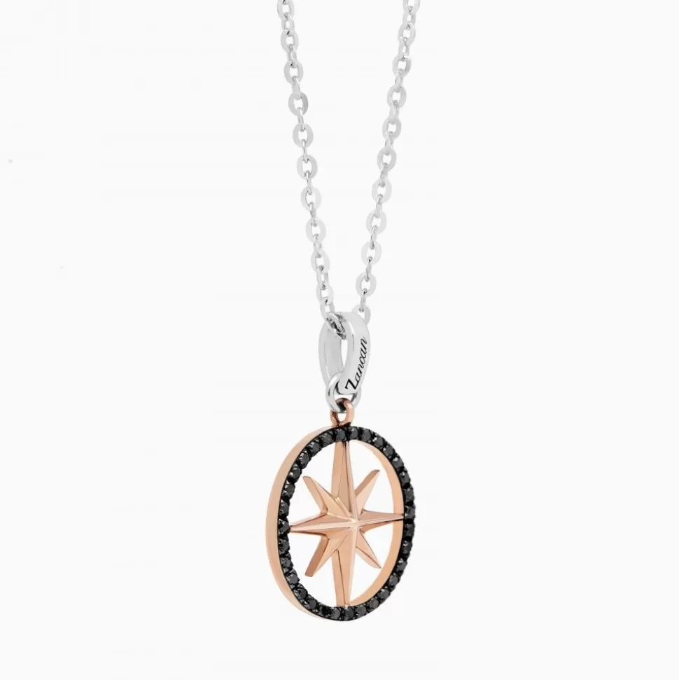 Zancan Gold Necklace With Wind Rose Pendant And Diamonds.^Zancan Gioielli Best Sale