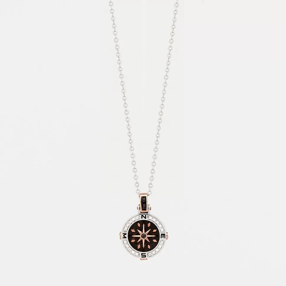 Zancan Gold Necklace With Wind Rose Pendant And Diamonds.^Zancan Gioielli Hot