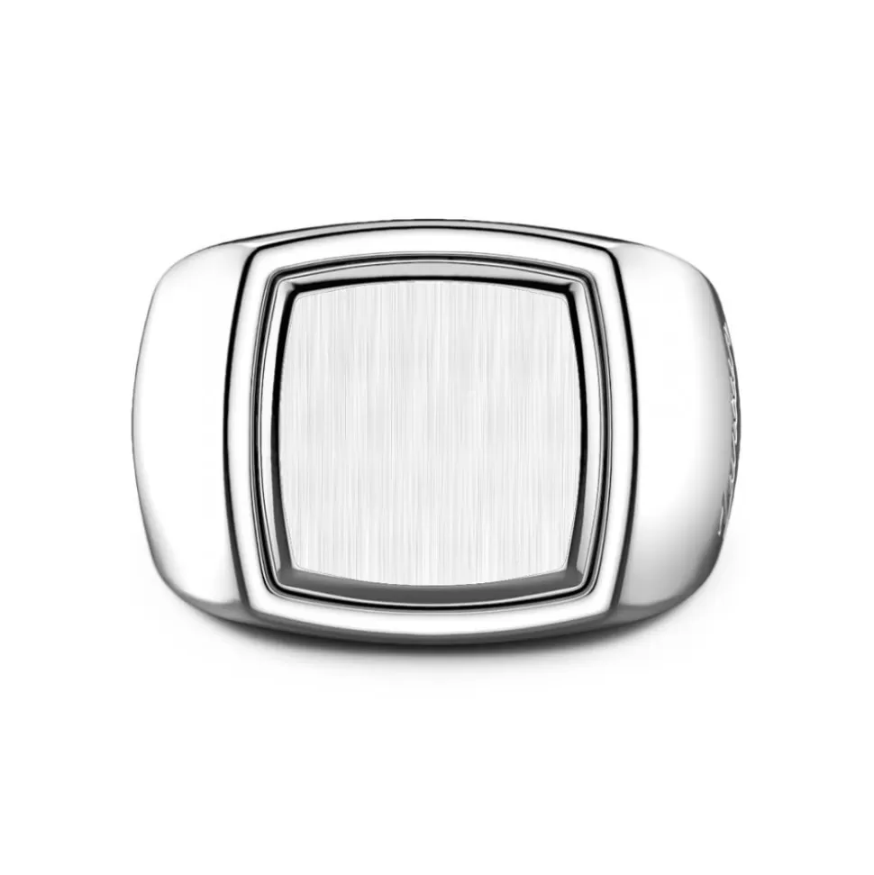 Zancan Hexagonal Silver Signet Ring.^Zancan Gioielli Clearance