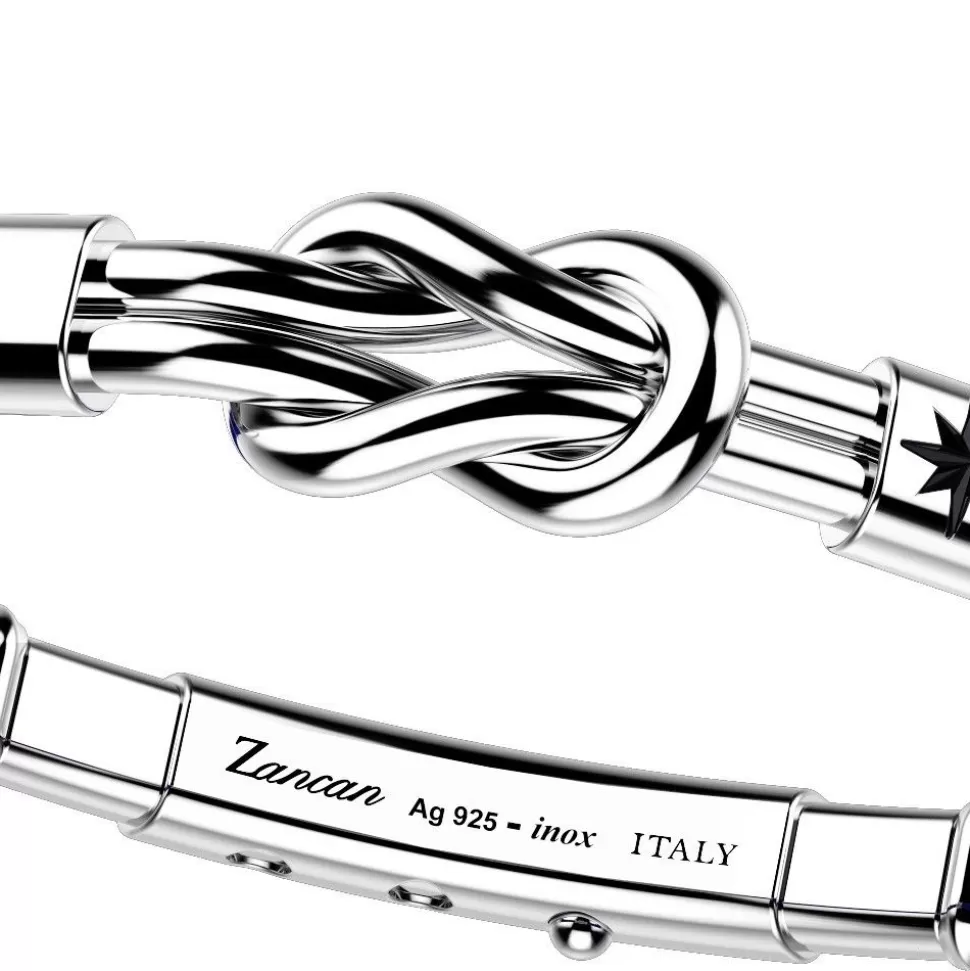 Zancan Kevlar Bracelet With Flat Silver Knot.^Zancan Gioielli Cheap