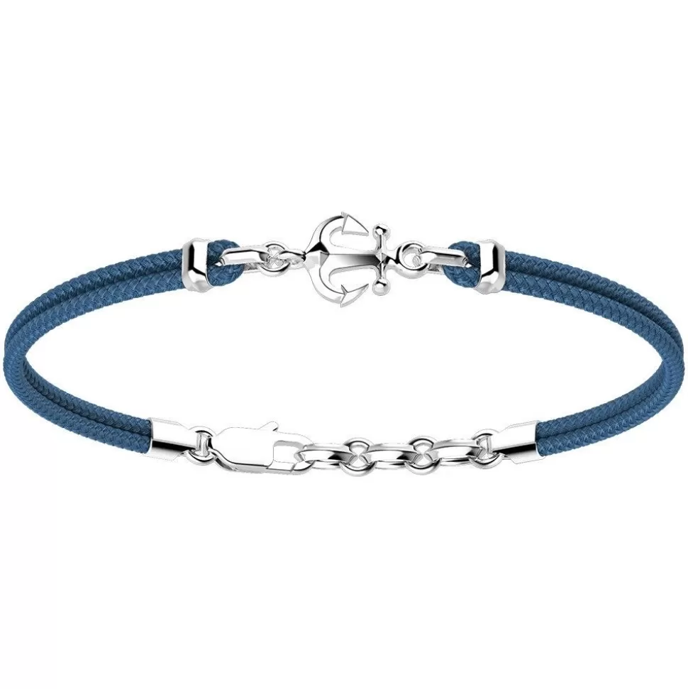 Zancan Kevlar Bracelet With Silver Anchor.^Zancan Gioielli Flash Sale