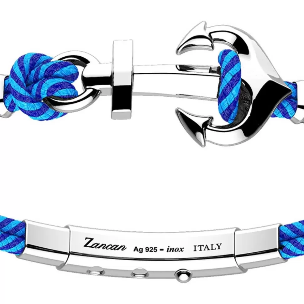 Zancan Kevlar Bracelet With Silver Anchor.^Zancan Gioielli New