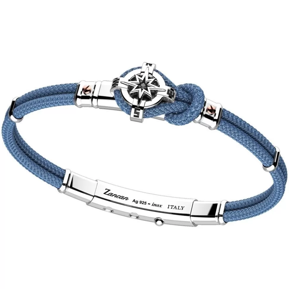 Zancan Kevlar Bracelet With Silver Wind Rose.^Zancan Gioielli Sale