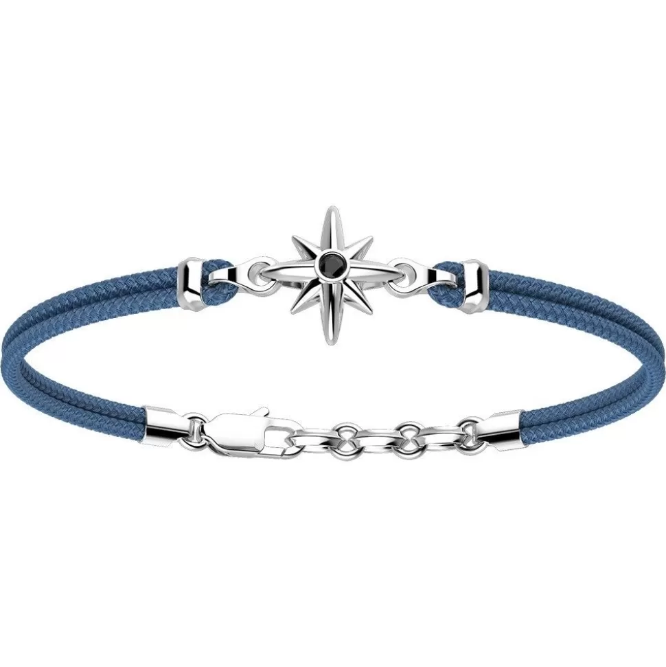 Zancan Kevlar Bracelet With Silver Wind Rose.^Zancan Gioielli Hot