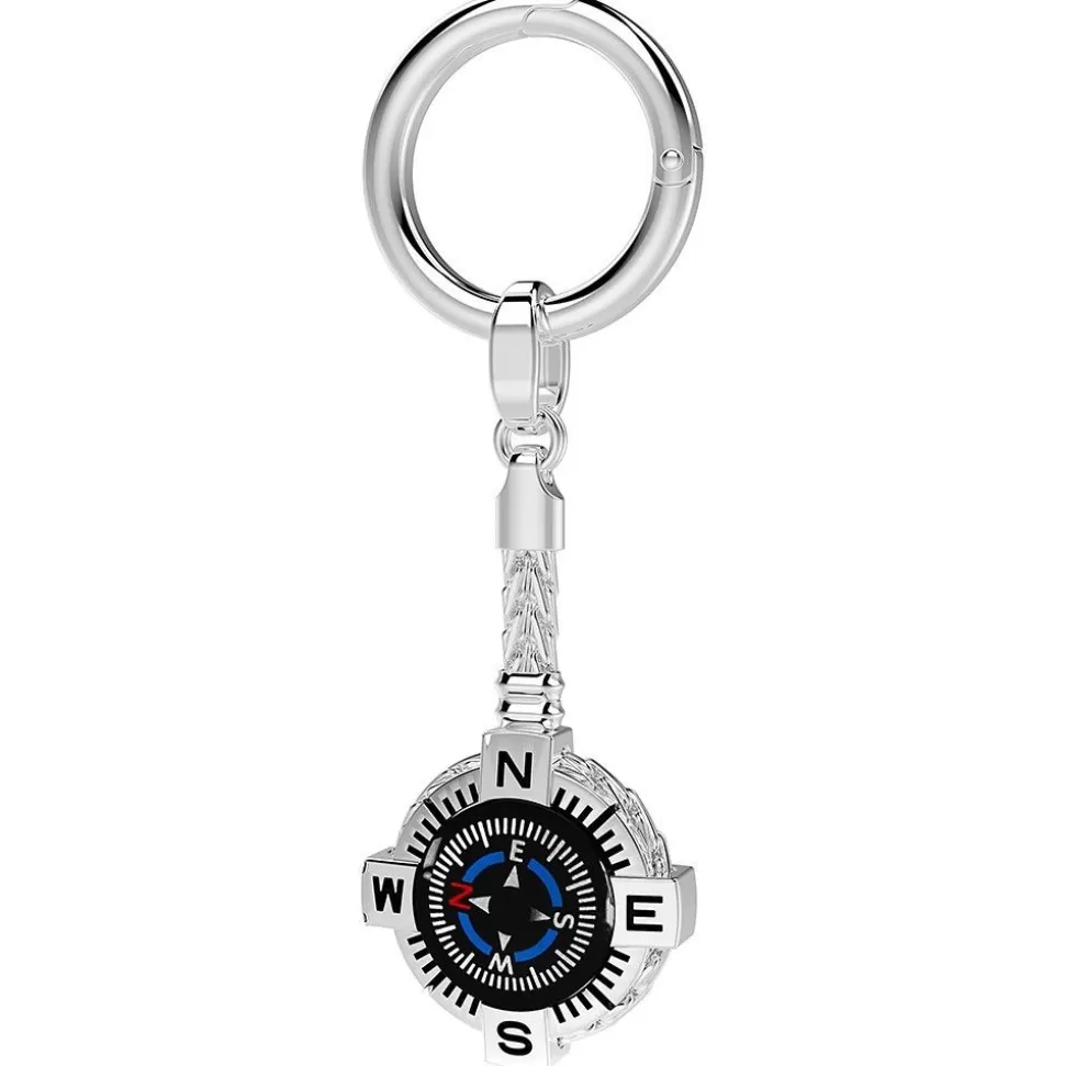 Zancan Keychain With Black Silver Compass.^Zancan Gioielli Discount