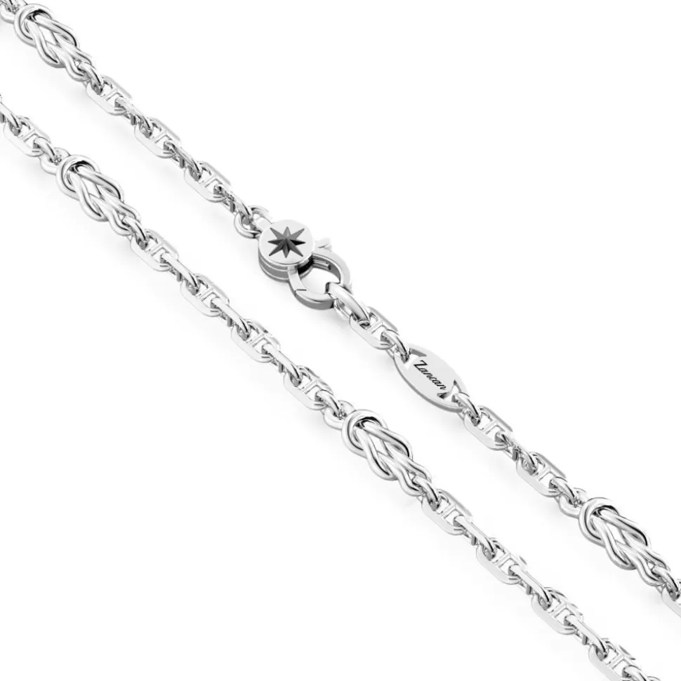 Zancan Link-Only Silver Necklace With Flat Knots.^Zancan Gioielli Cheap