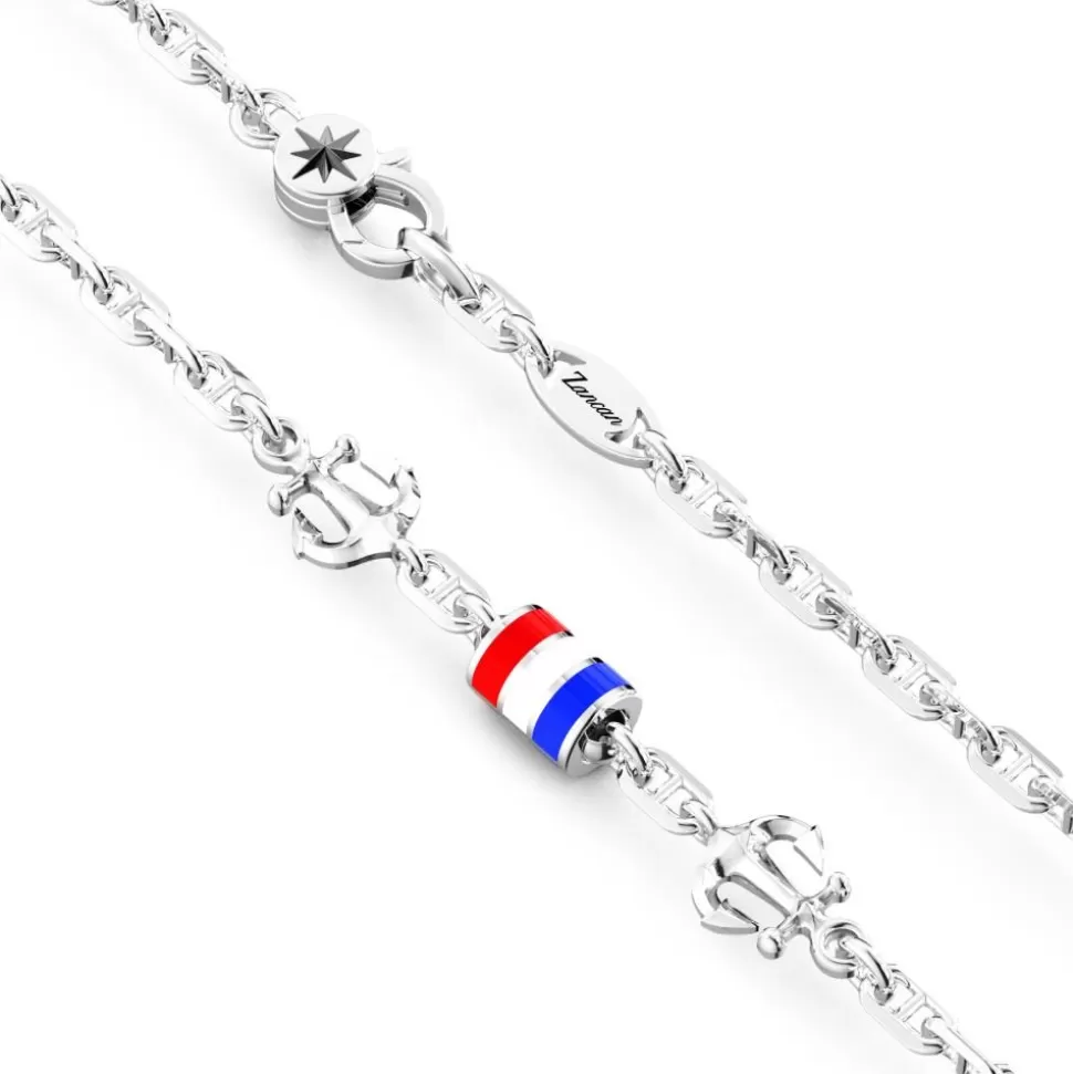 Zancan Link-Only Silver Necklace With Nautical Flags.^Zancan Gioielli Hot