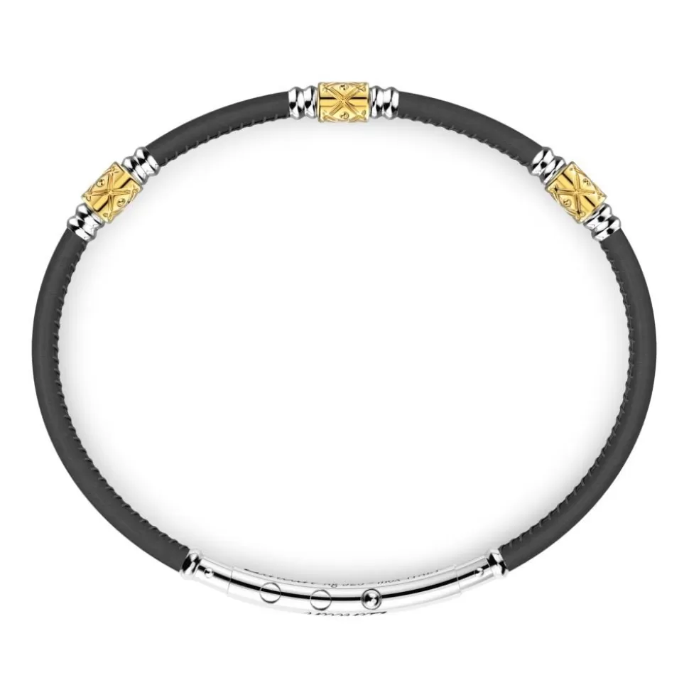 Zancan Natural Leather Bracelet With Silver Elements.^Zancan Gioielli Hot