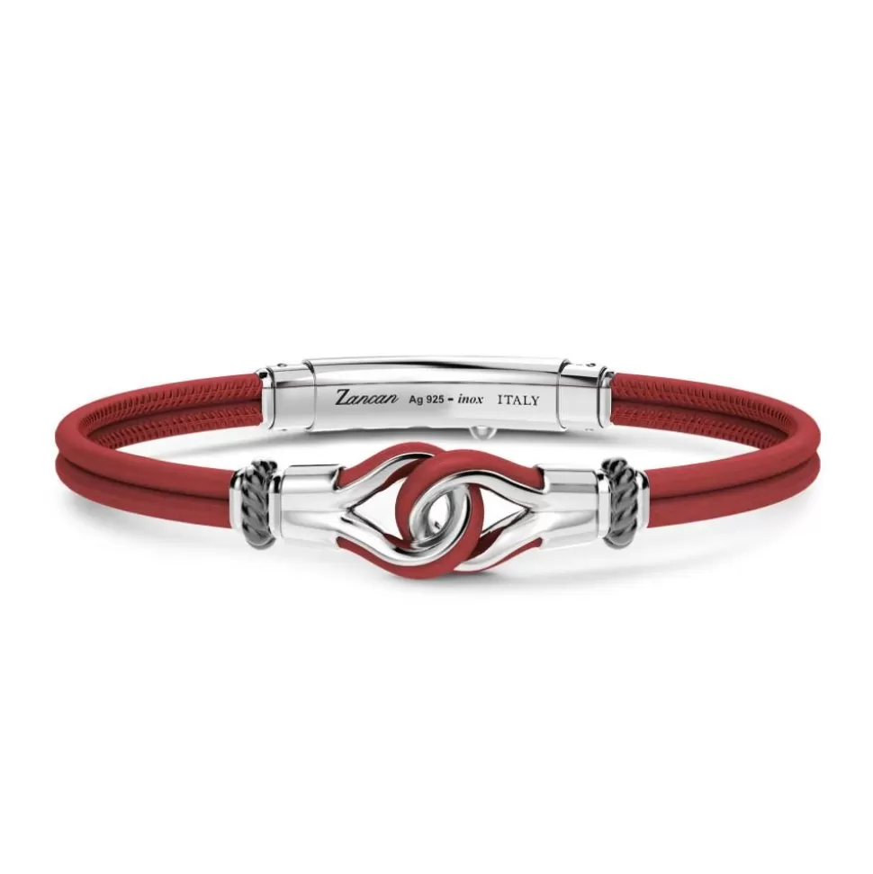 Zancan Natural Leather Bracelet With Silver Knot.^Zancan Gioielli Shop