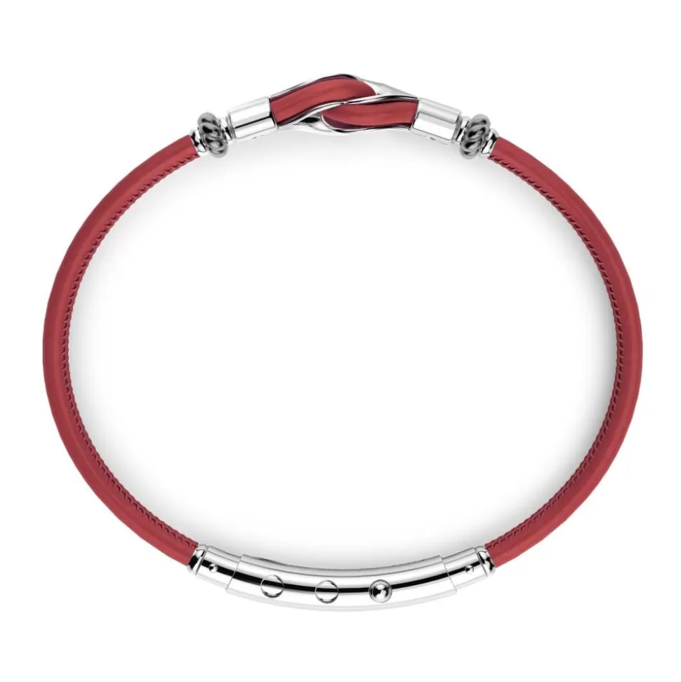 Zancan Natural Leather Bracelet With Silver Knot.^Zancan Gioielli Shop