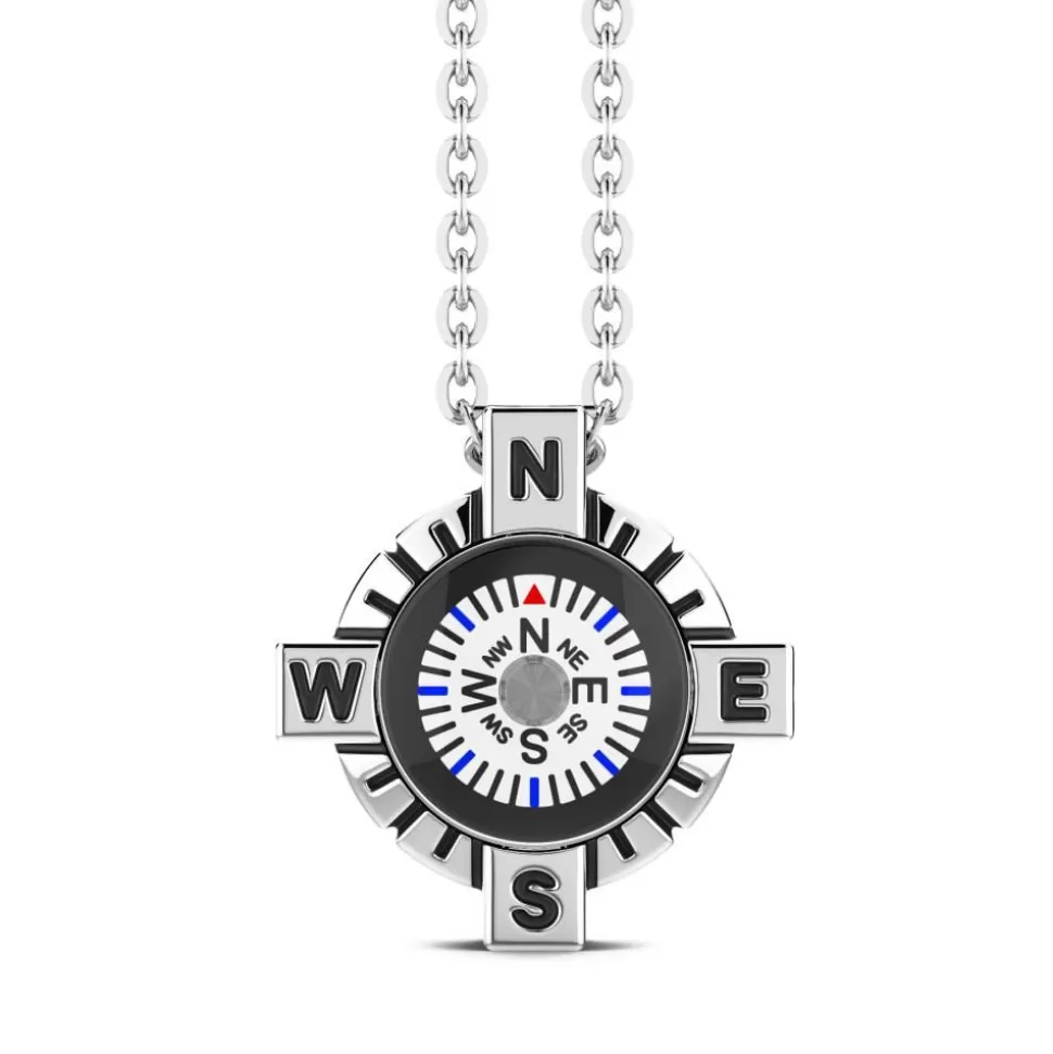 Zancan Necklace With White Silver Compass.^Zancan Gioielli Cheap