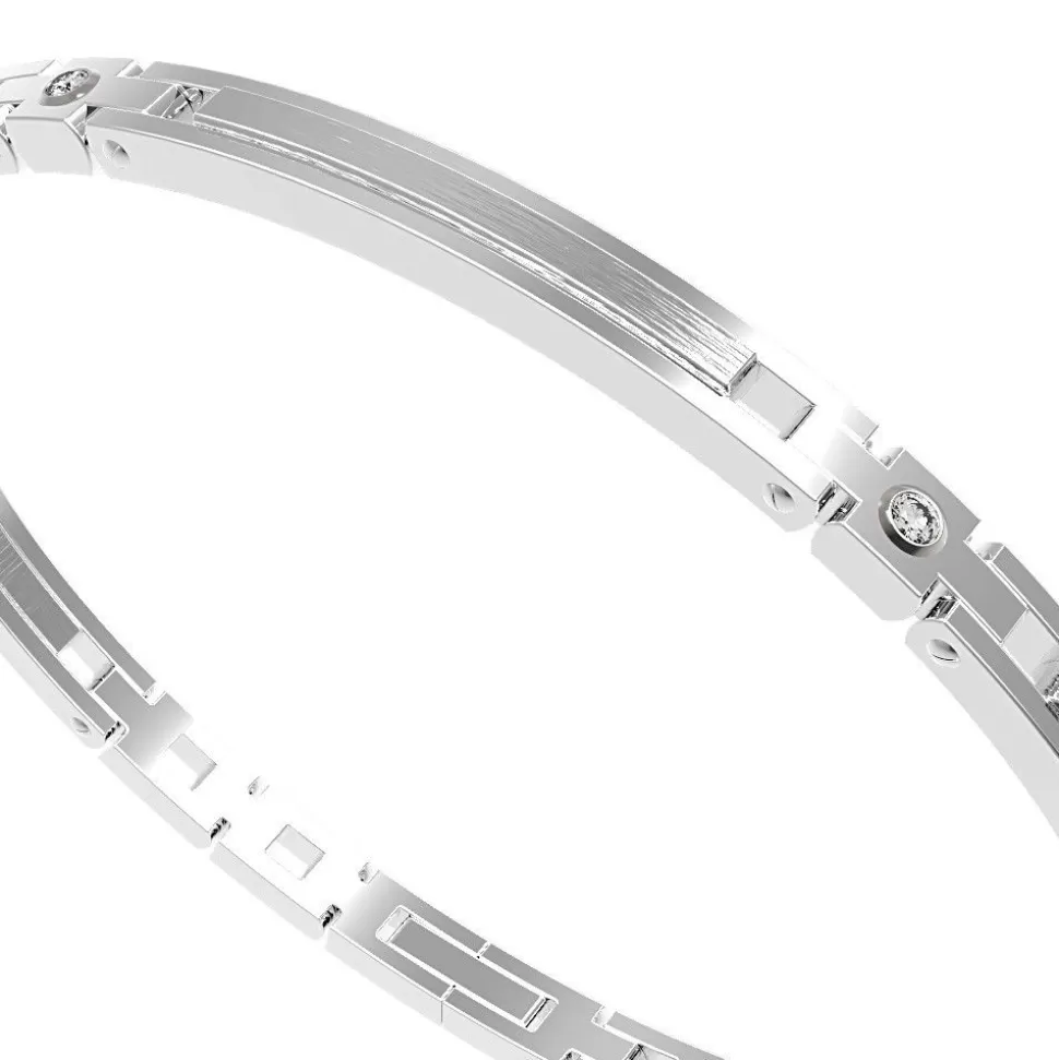 Zancan Rigid Glossy And Polished Steel Bracelet.^Zancan Gioielli Shop