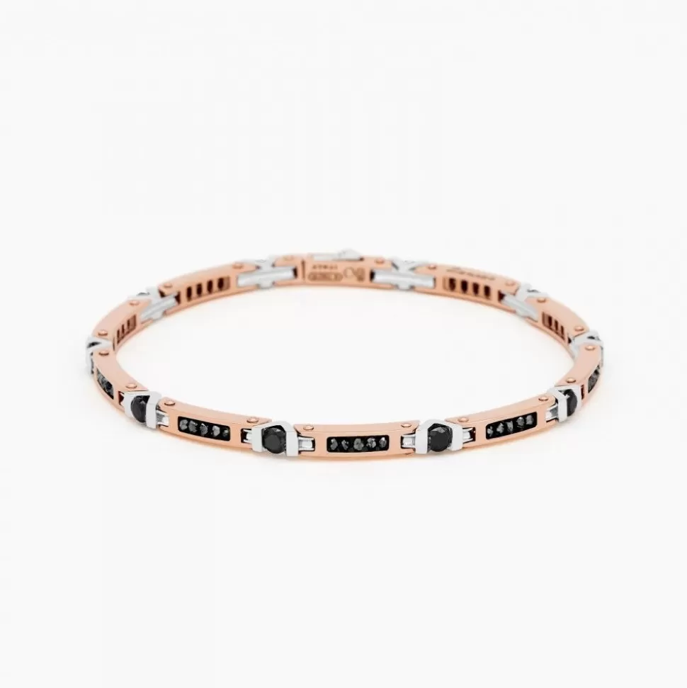 Zancan Rose Gold Bracelet With Diamonds.^Zancan Gioielli Fashion