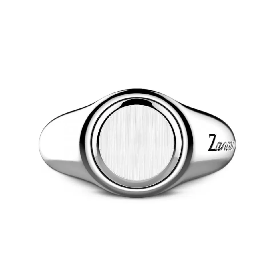 Zancan Round Silver Signet Ring.^Zancan Gioielli Outlet