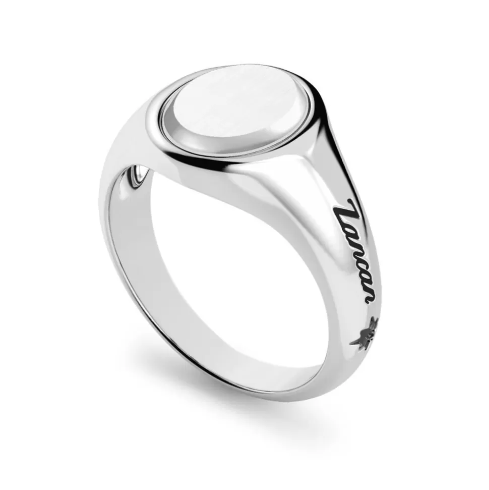 Zancan Round Silver Signet Ring.^Zancan Gioielli Hot